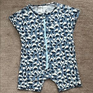 Bonds Blue and White Leopard Kids Bodysuit